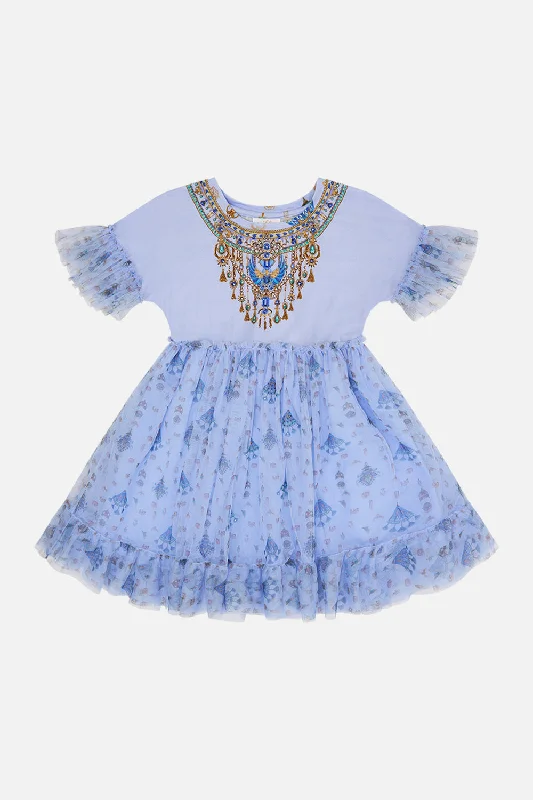 KIDS TEE TUTU DRESS 4-10 UNDER SCARAB SKIES