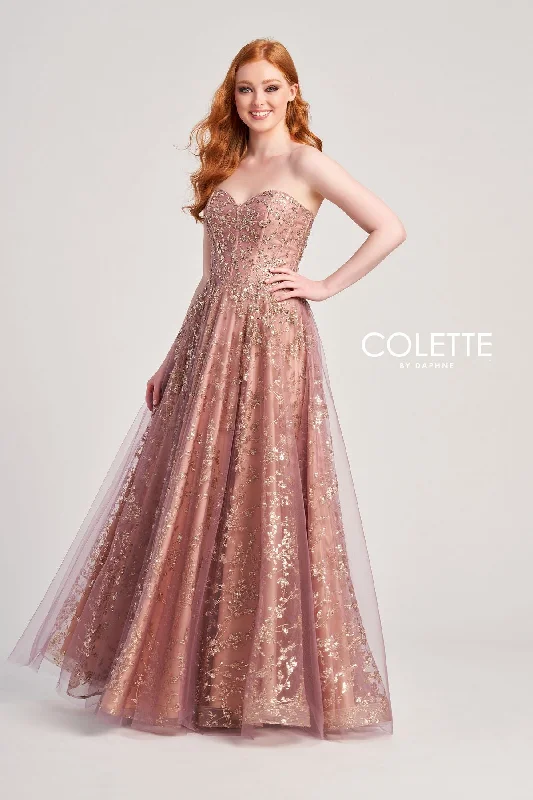 Colette CL5144 Sequin Long Formal Prom Dress