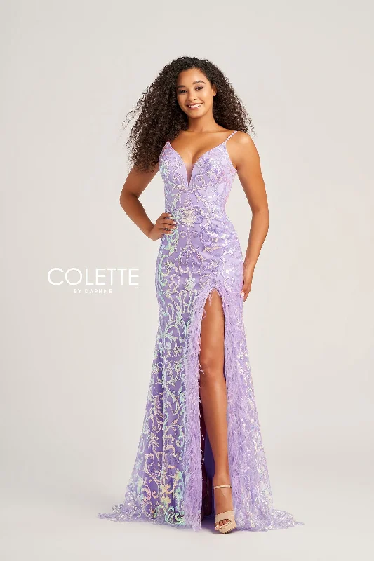 Colette CL5155 Long Formal Sequin Prom Mermaid Dress