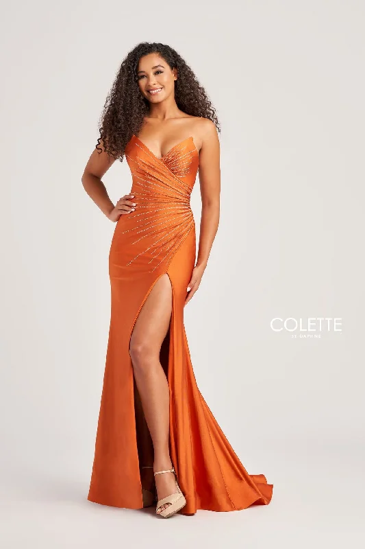 Colette CL5135 Fitted Long Formal Stones Prom Dress