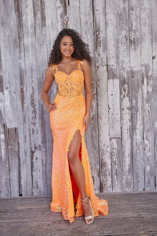 Colette CL5133 Long Formal Sequin Prom Dress