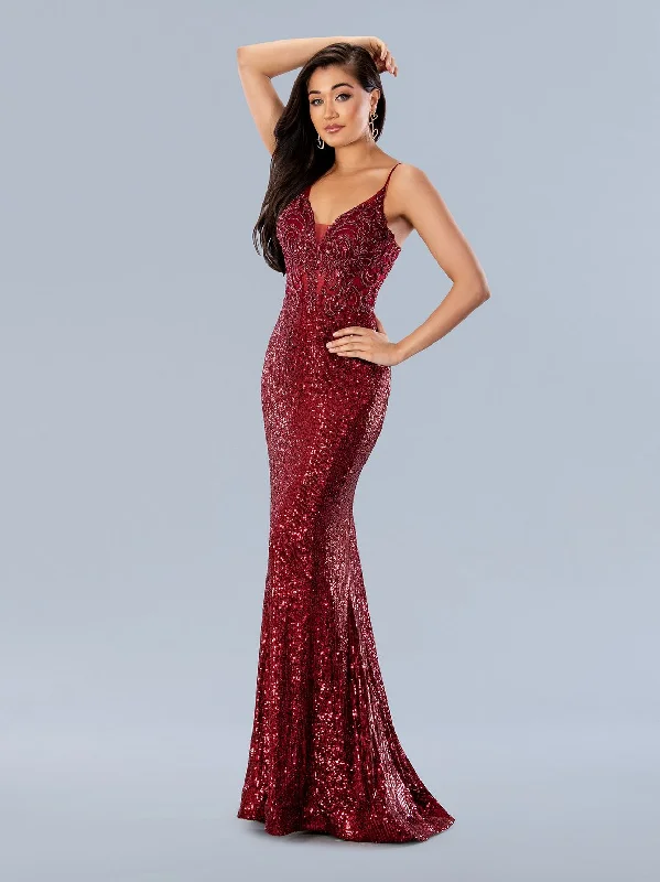 Stella Couture 24214 Beaded Long Formal Sequin Prom Dress