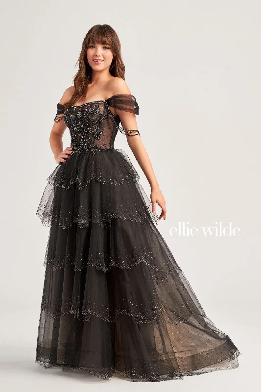 Ellie Wilde EW35040 Prom Long Beaded Ball Gown