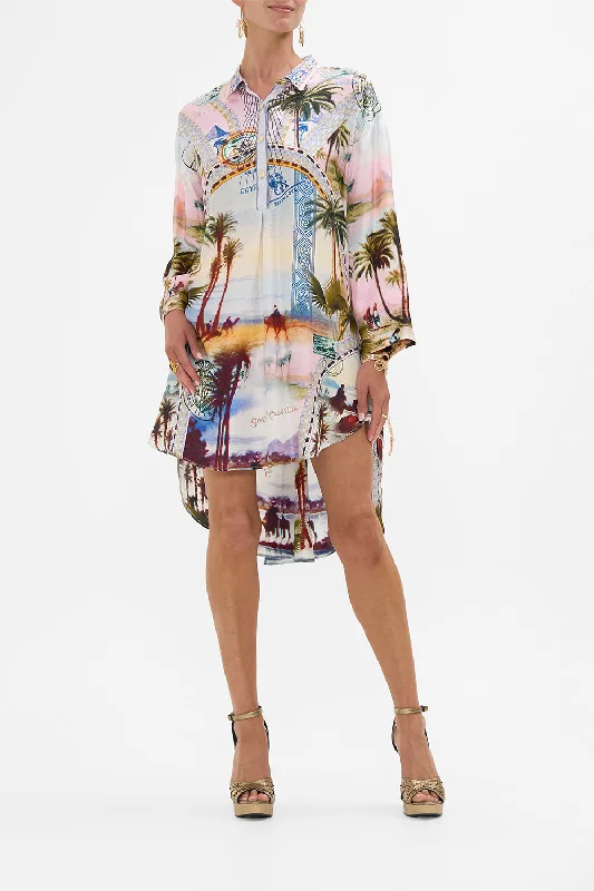 RELAXED HIGH LOW SHIRT DRESS CALL ME IN CAIRO