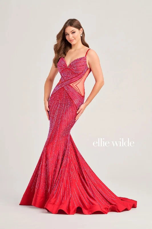 Ellie Wilde EW35001 Long Formal Fitted Evening Prom Dress