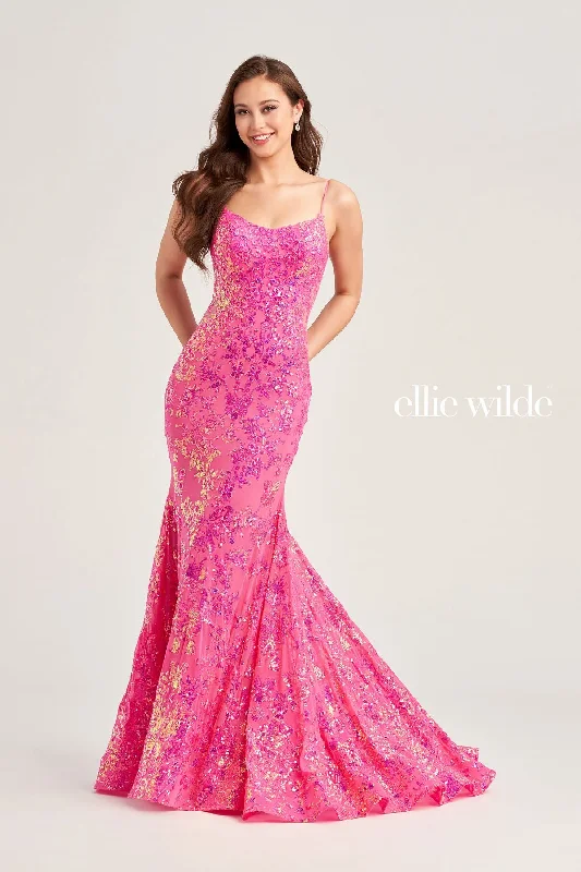 Ellie Wilde EW35015 Long Beaded Formal Prom Gown