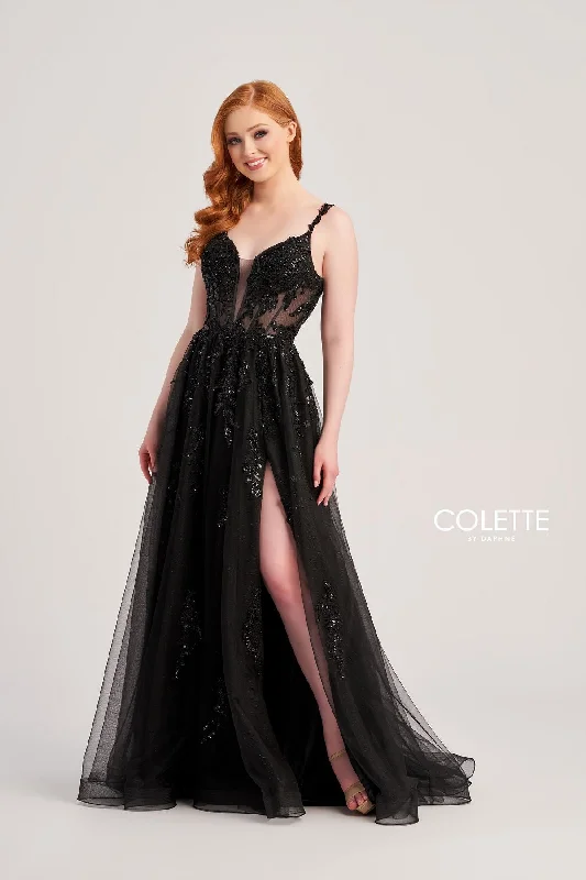 Colette CL5287 Glitter Formal Long Sequin Prom Dress