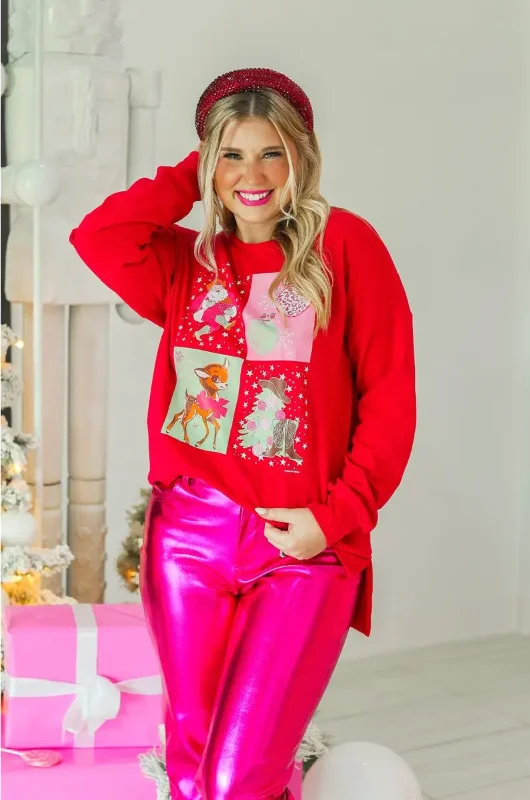 Cowboy Santa Graphic Sweater