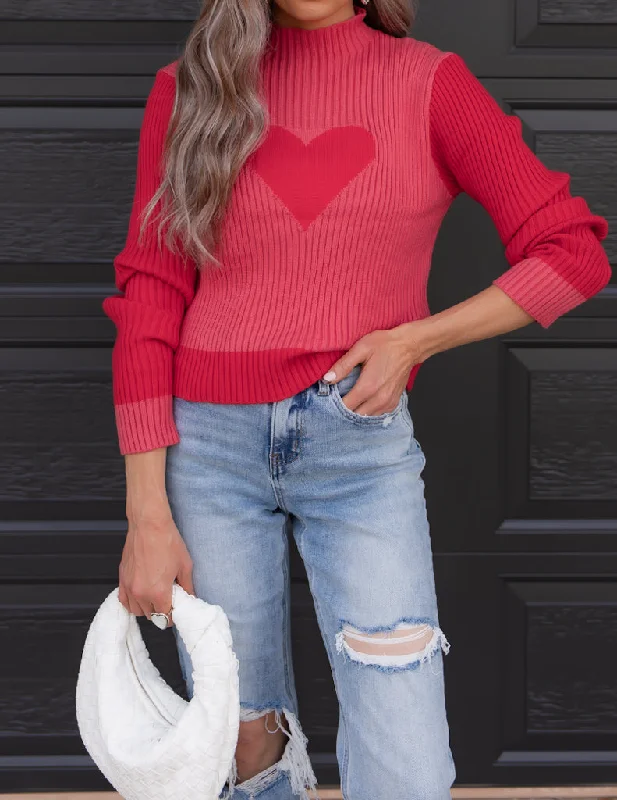 LOVER Heart Print Sweater | S-XL