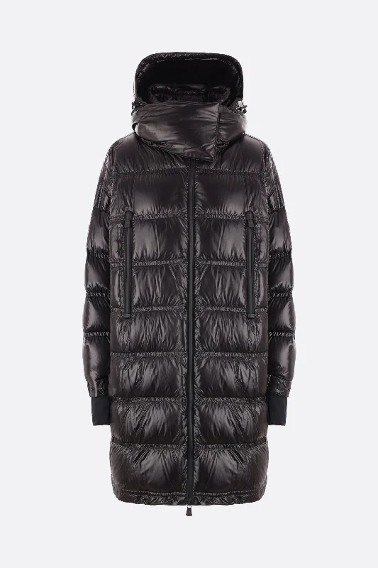 Rochelairs shiny nylon oversize down jacket