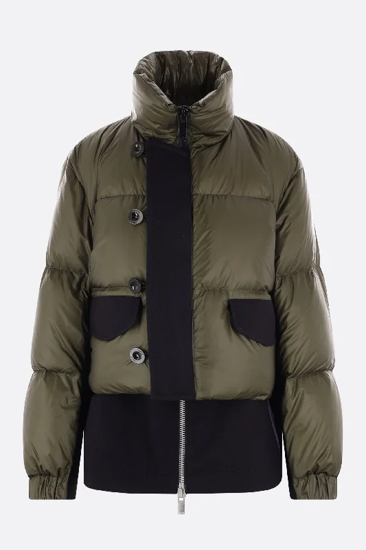 nylon and wool down jacket