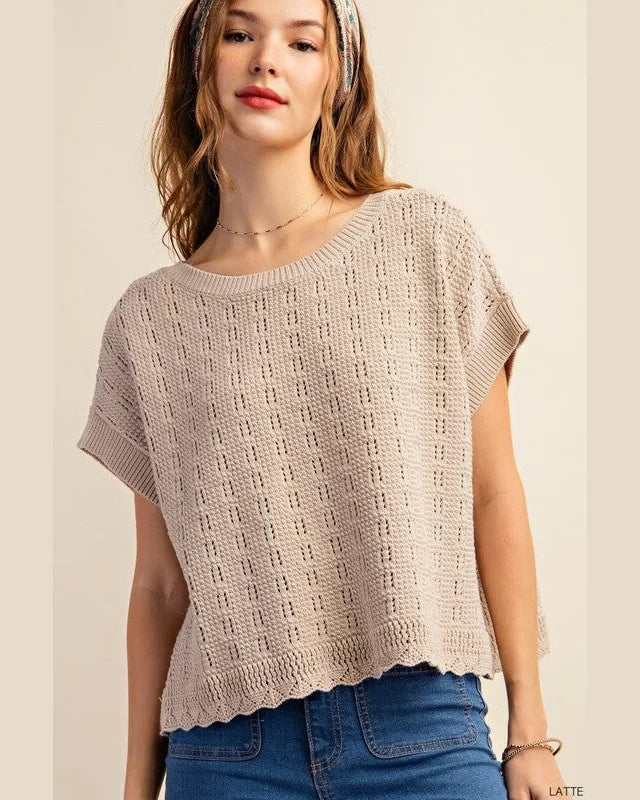 Textured Sweater Top