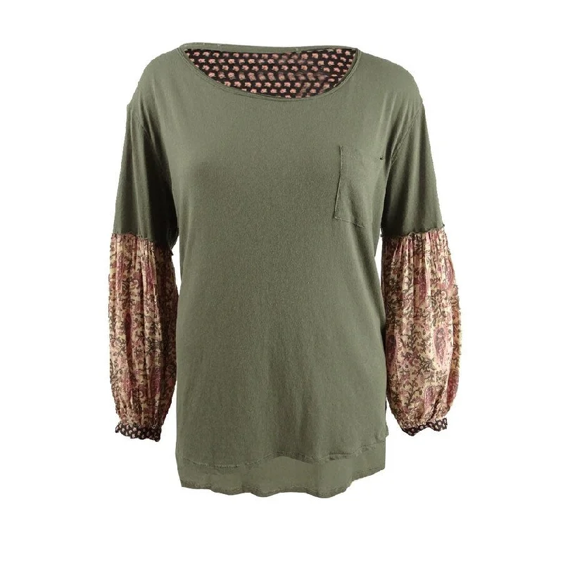 Free People Women's Jade Long Sleeve Pocket Tee