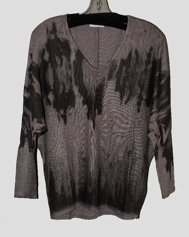 WASHED OUT TIE DYE LONG SLEEVE DOLMAN TOP