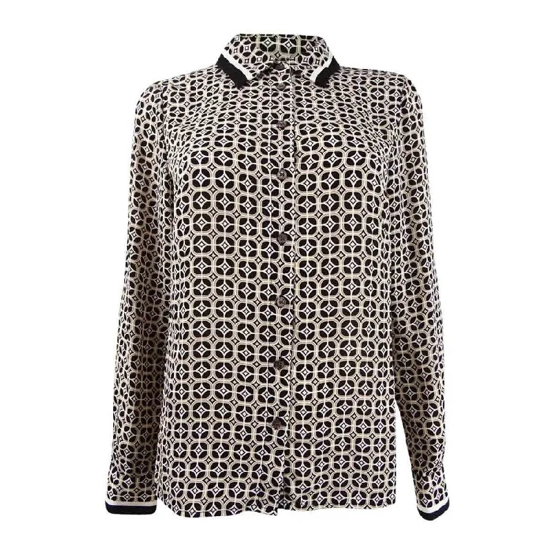 Vince Camuto Women's Long Sleeve Button Down Blouse