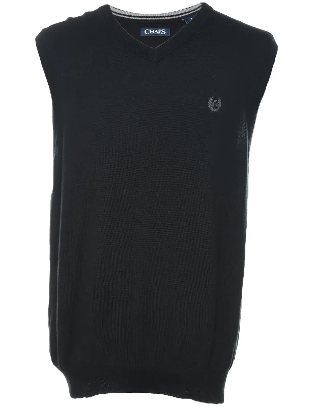 Chaps Black Vest - M