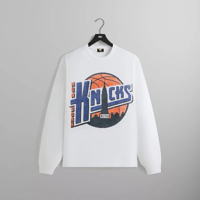 Kith for the New York Knicks City Vintage Long Sleeve Tee - White