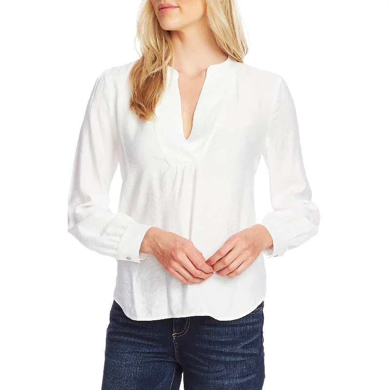 Vince Camuto Women's Long Sleeve Rumple Top White Size X-Small