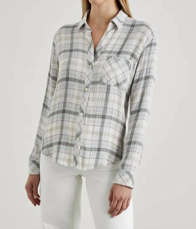 Brady Button Down Shirt In Sky Haze