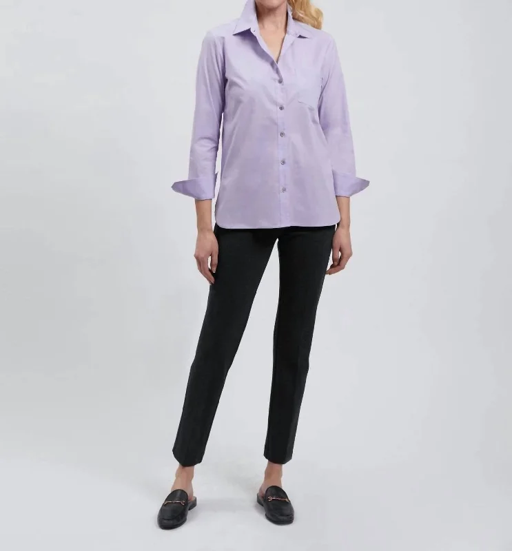 Button Up Shirt In Lavender