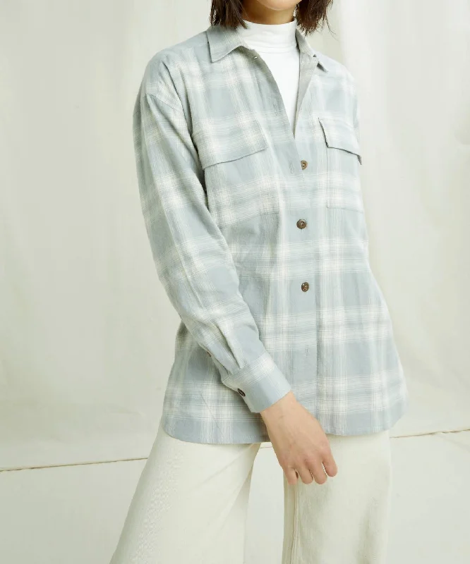 Carina Checked Shirt In Grey Check