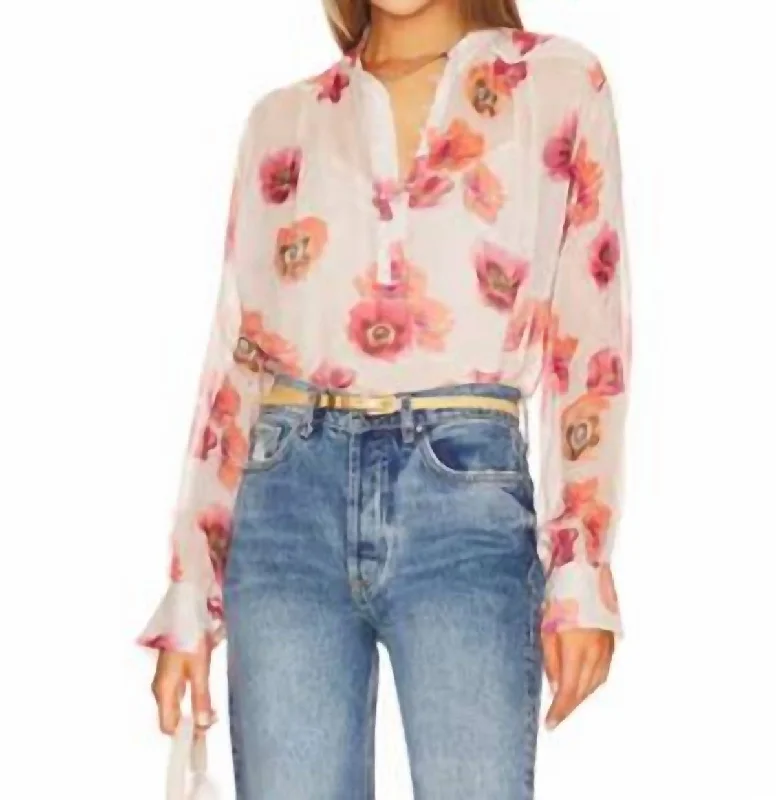 Carla Shirt In Ivory Floral