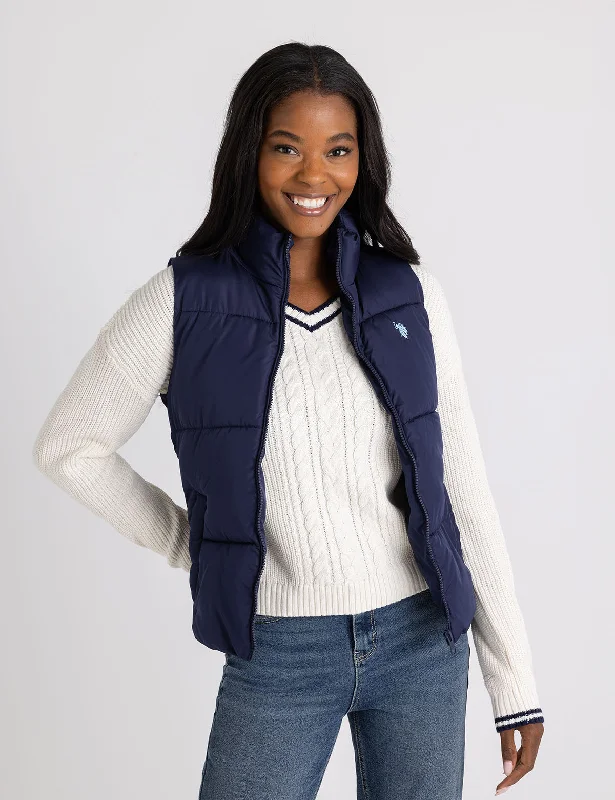 CLASSIC PUFFER VEST WITH ZIP POCKETS