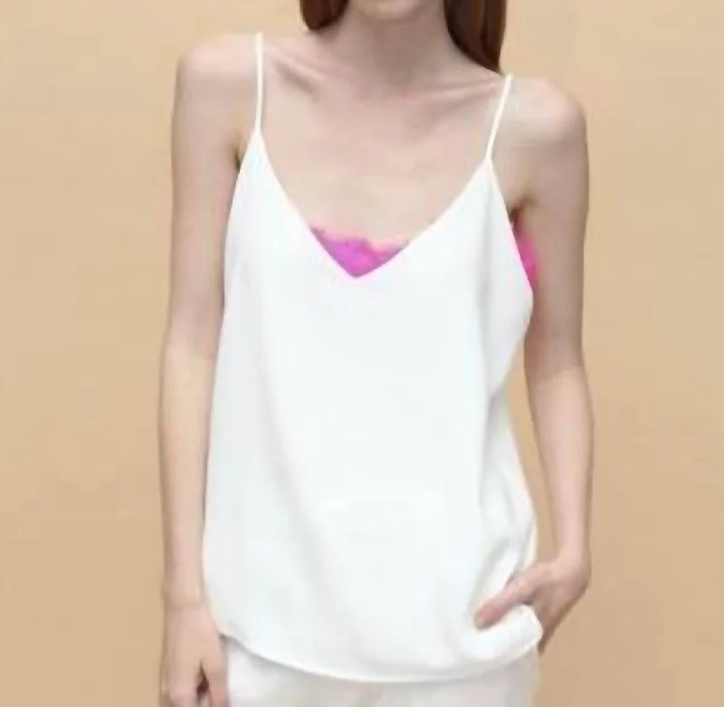 Elettra Crep Crudo Shirt In White/pink