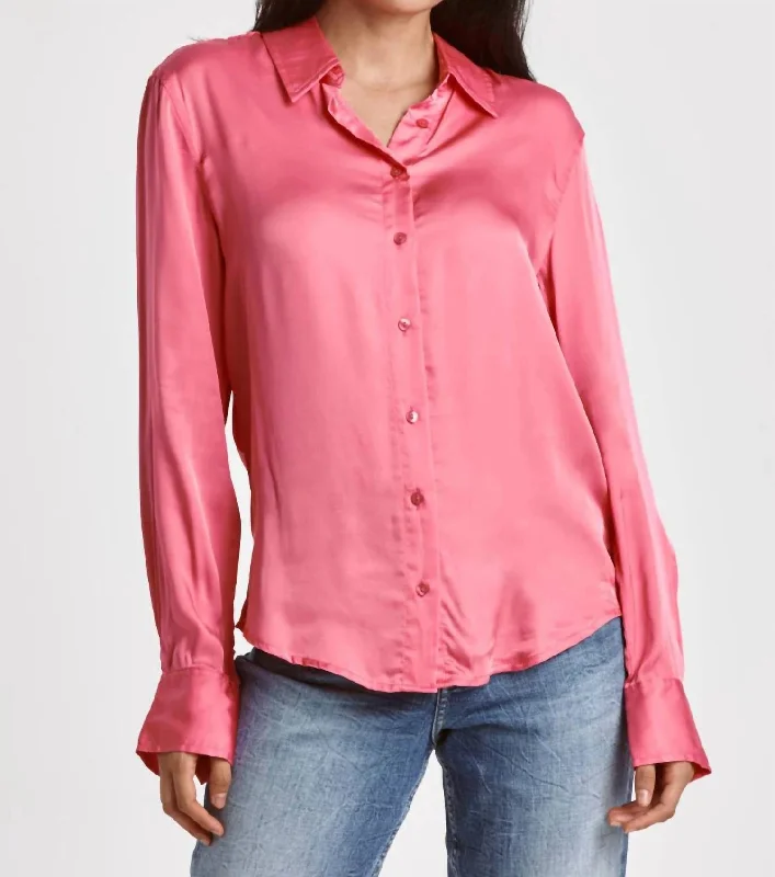 Gaia Button Down Shirt In Pink