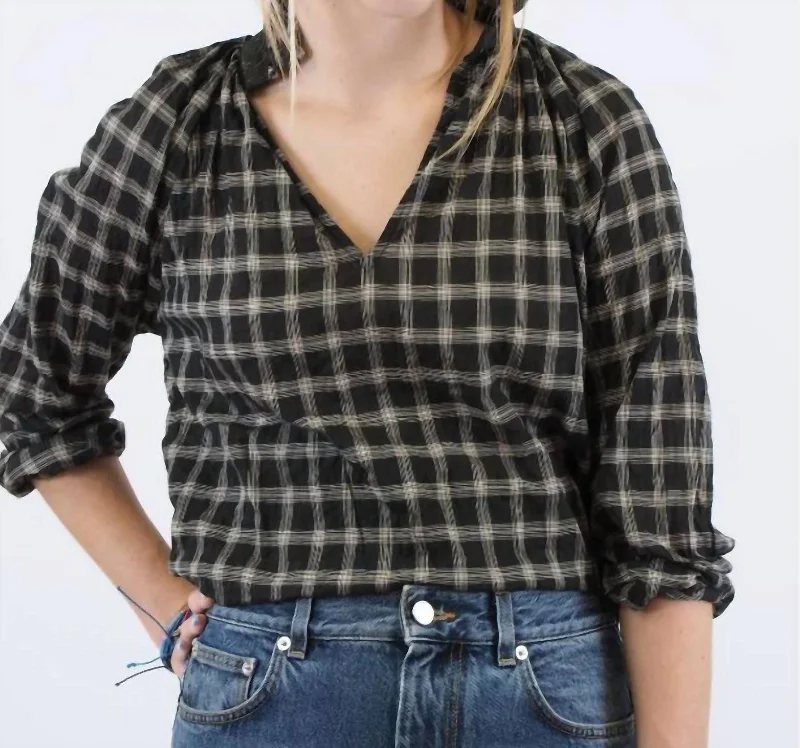 Josephine Plaid Shirt In Black