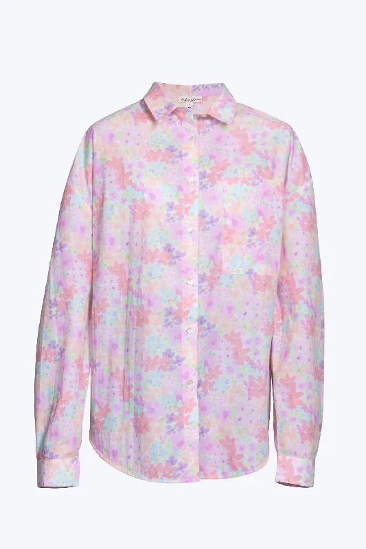 Kennedy Floral-Print Cotton-Poplin Shirt In Light Pink Floral