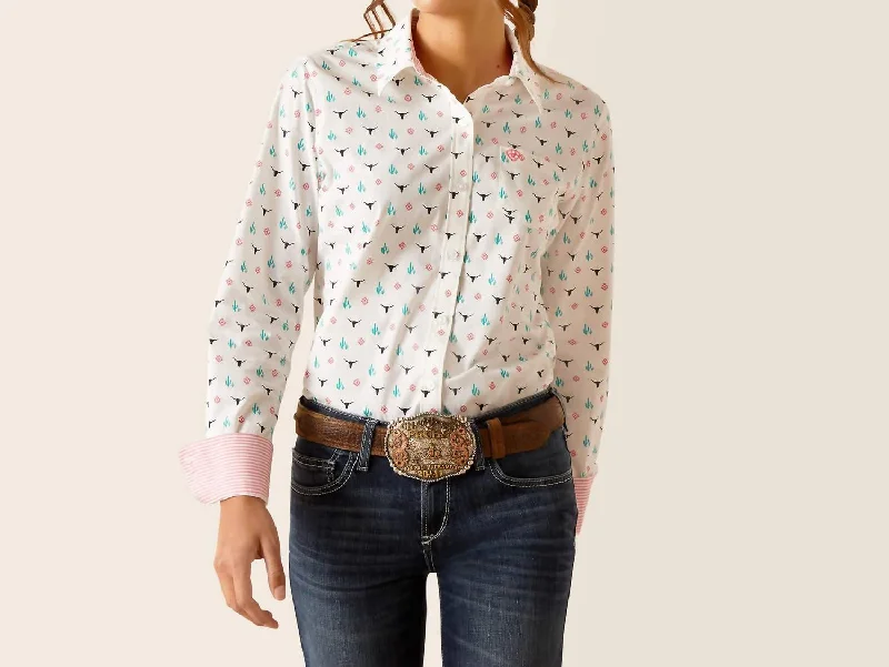 Kirby Stretch Shirt In Steer Garden