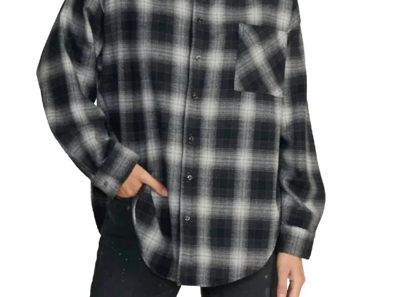 Linder Shirt In Grey Plaid