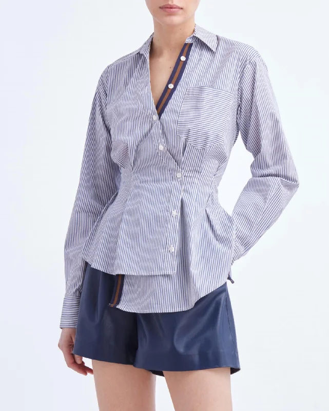 Rosamund Shirt In Blue/off-White