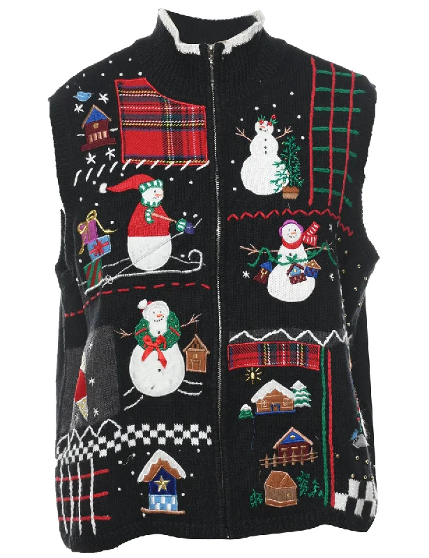 Snowman Christmas Vest - L