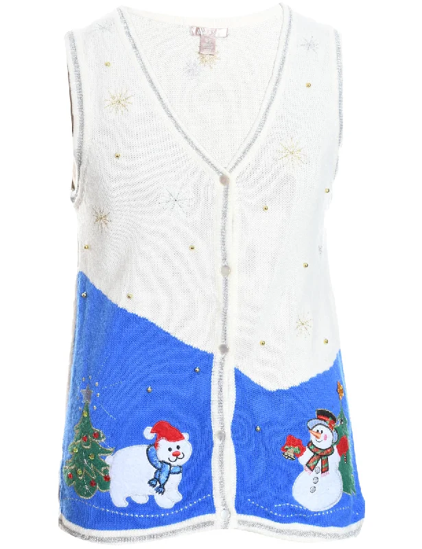 Snowman Christmas Vest - S