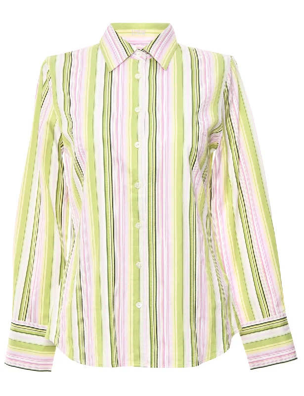 Striped Green Shirt - L