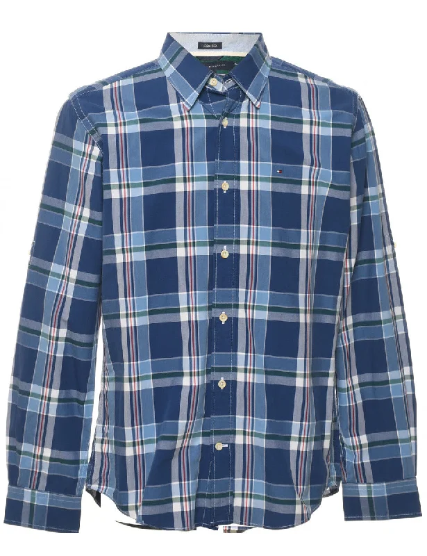 Tommy Hilfiger Checked Navy Shirt - M