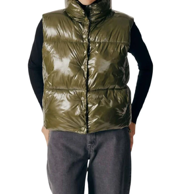 Marmi Puffer Vest In Green