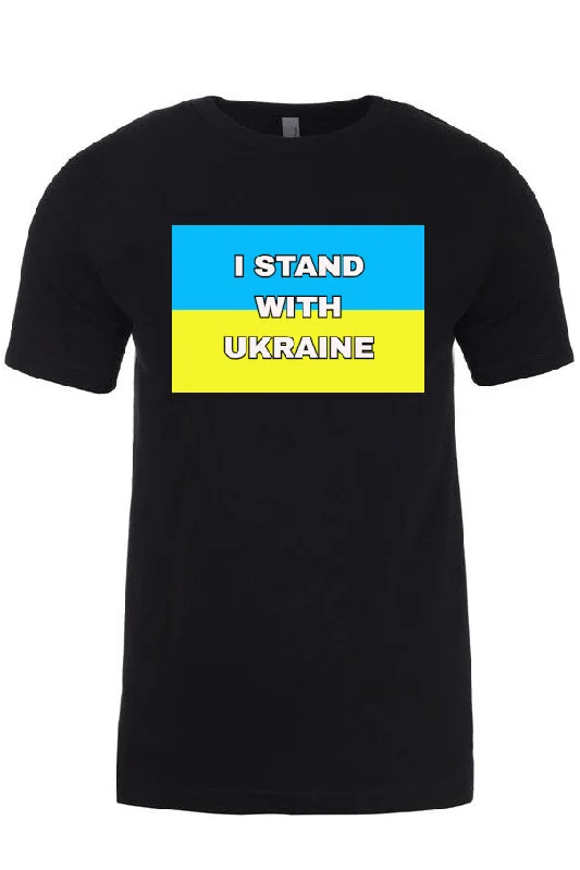 Adult black t-shirt "I stand with Ukraine"