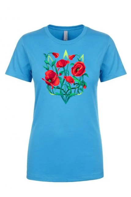 Female fit t-shirt "Poppy Tryzub"