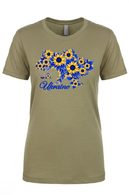 Female fit t-shirt "Sunflower Ukraine"