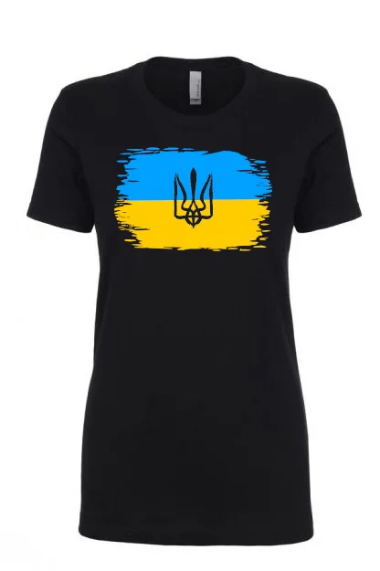 Female fit t-shirt "Ukrainian Flag"