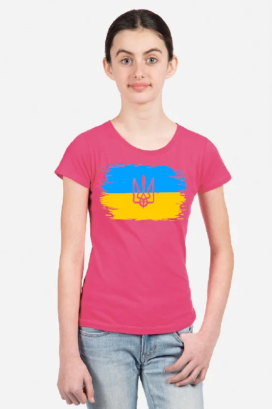 Girl's t-shirt "Ukrainian flag"