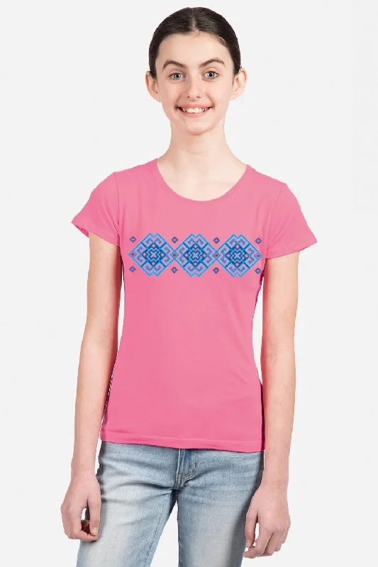 Girl's t-shirt "Vortex" blue