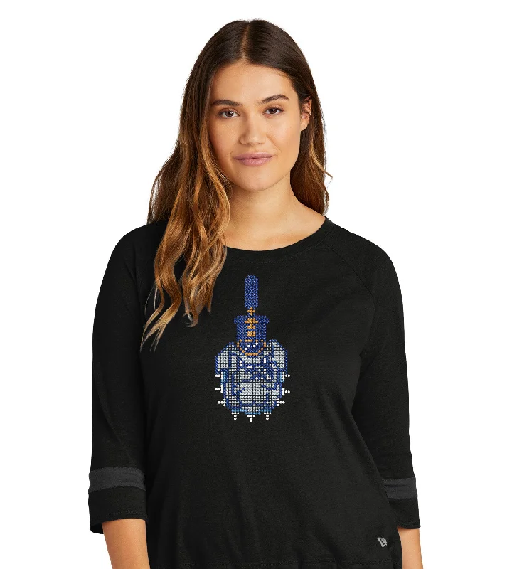 Spike Rhinestones New Era ® Ladies Tri-Blend 3/4-Sleeve Tee