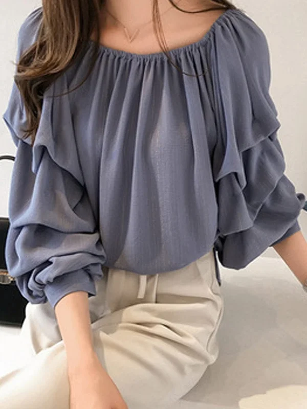 Stylish Comfortable Off Shoulder Long Sleeve Blouse