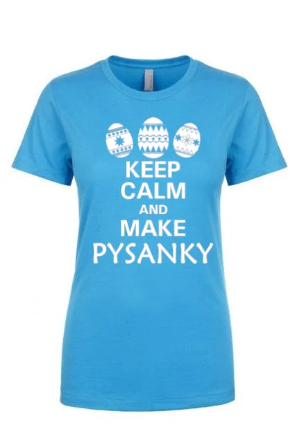 Female fit t-shirt "Keep calm and make Pysanky"