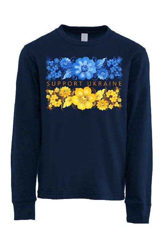 Youth long sleeve shirt "Support Ukraine"