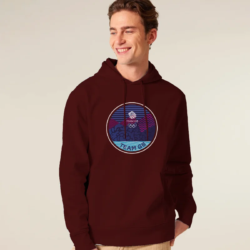 Team GB Core Emblem Hoodie Burgundy